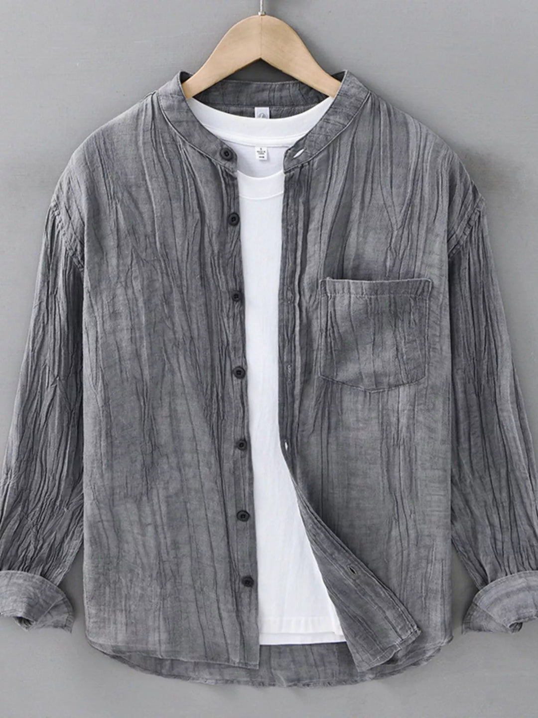 Men's Plus Size Button Up Long Sleeve Shirt