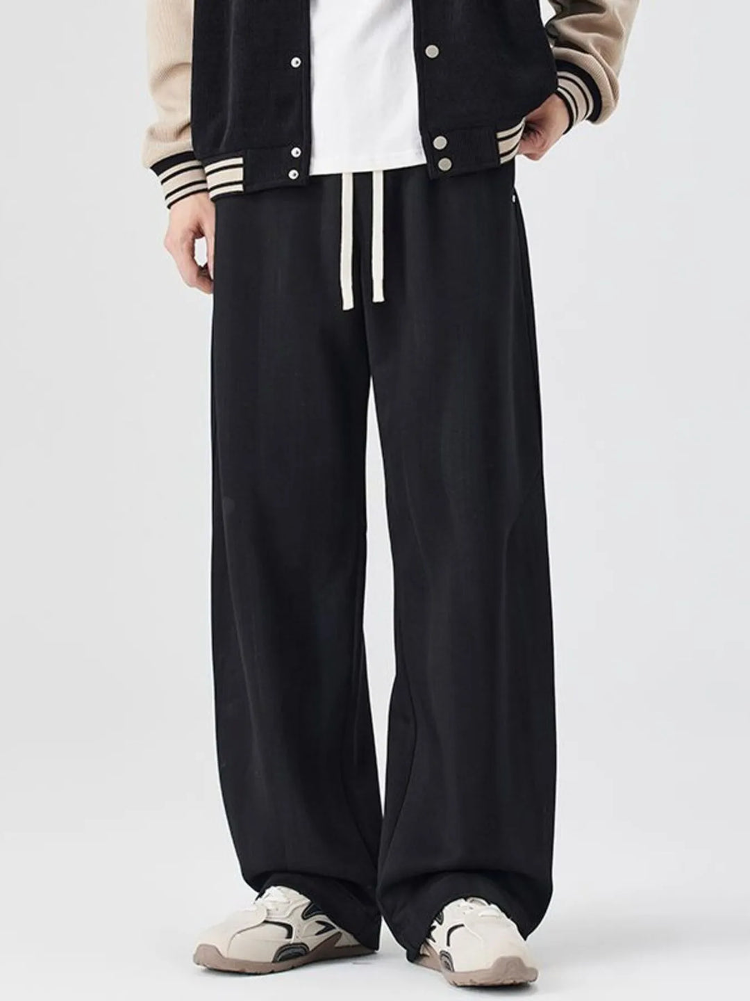 Men's Plus Size Relaxed Fit Drawstring Casual Pants