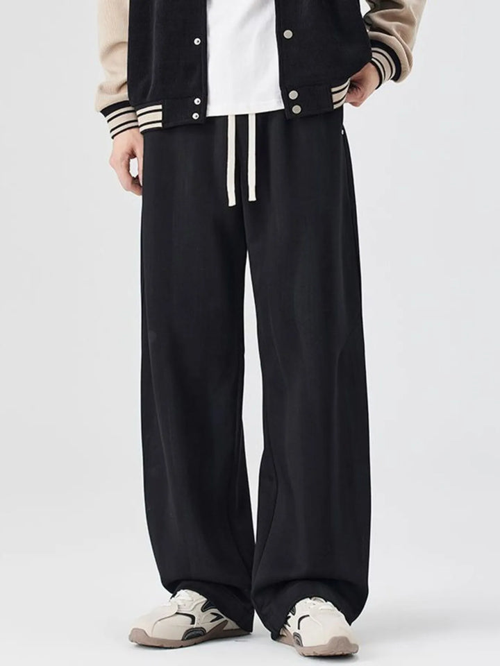 Men's Plus Size Relaxed Fit Drawstring Casual Pants