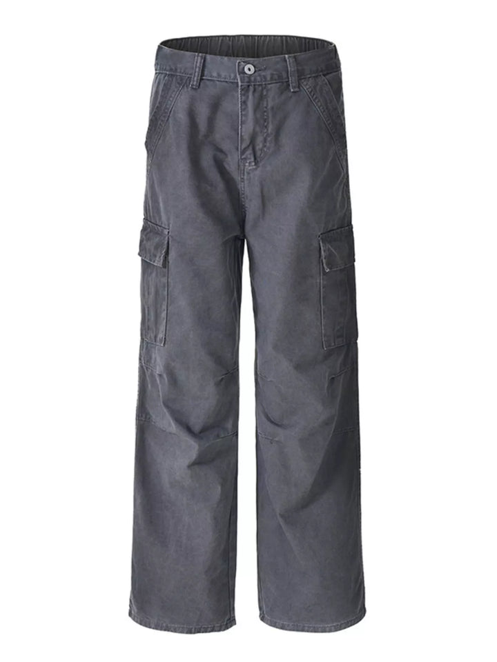 Men's Full Size Wide Leg Cargo Pants Plus Size