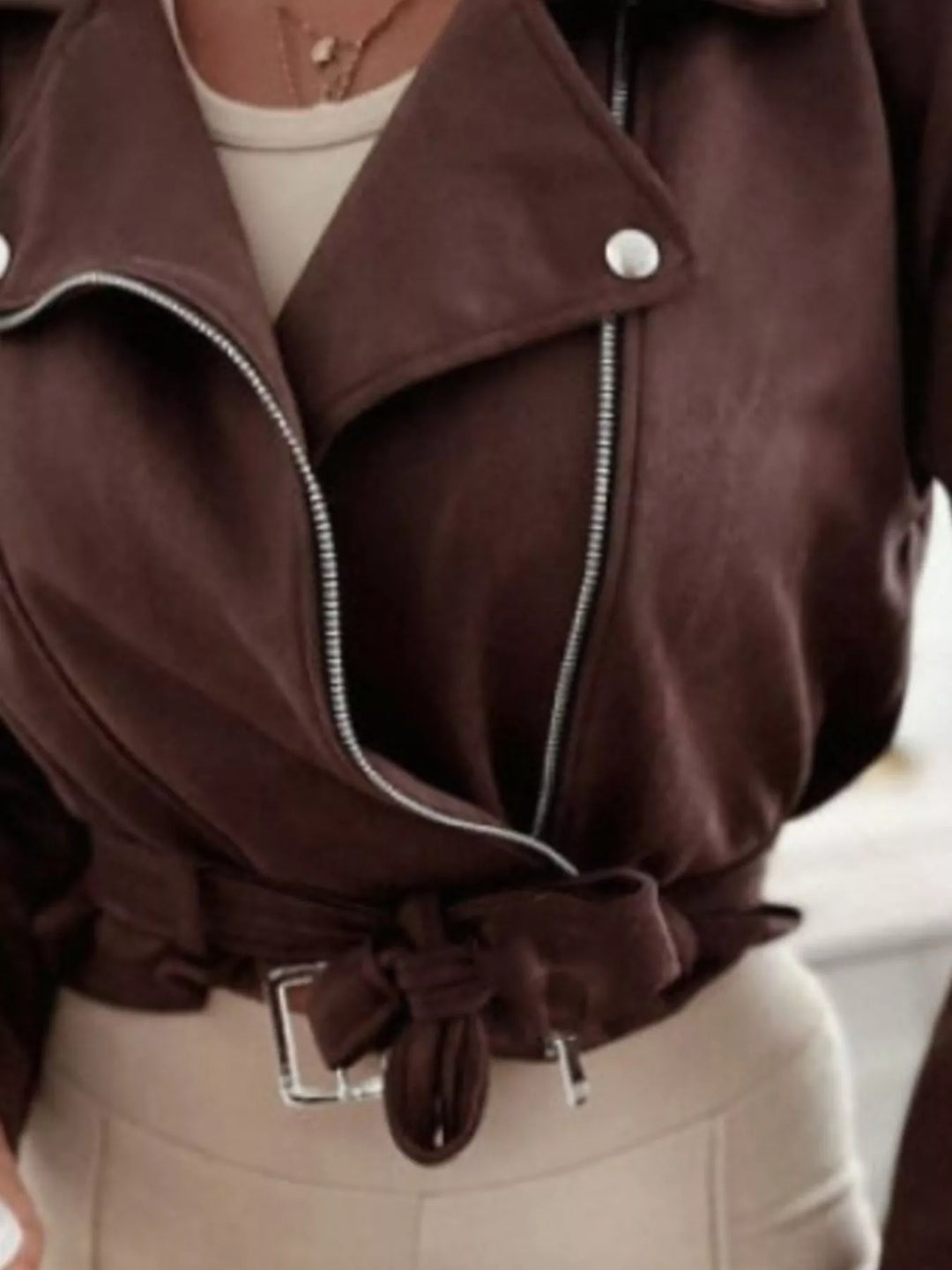 Zip Up Cropped Jacket