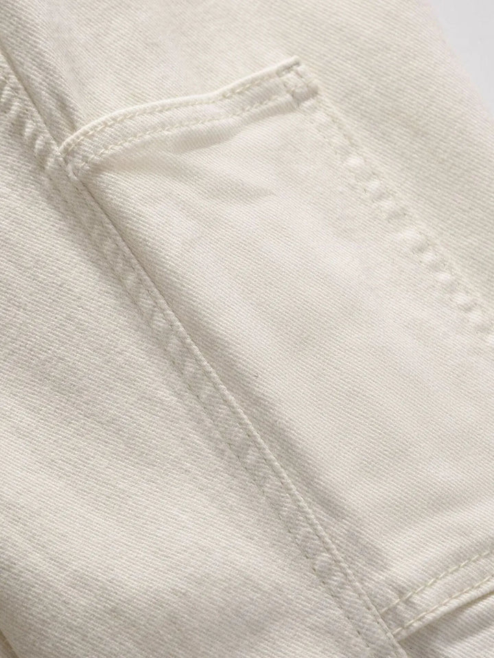 Men's Slim Straight Jeans with Snap Detail