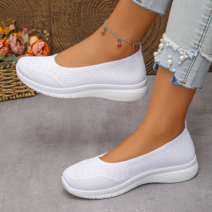 Round Toe Mesh Slip-Ons