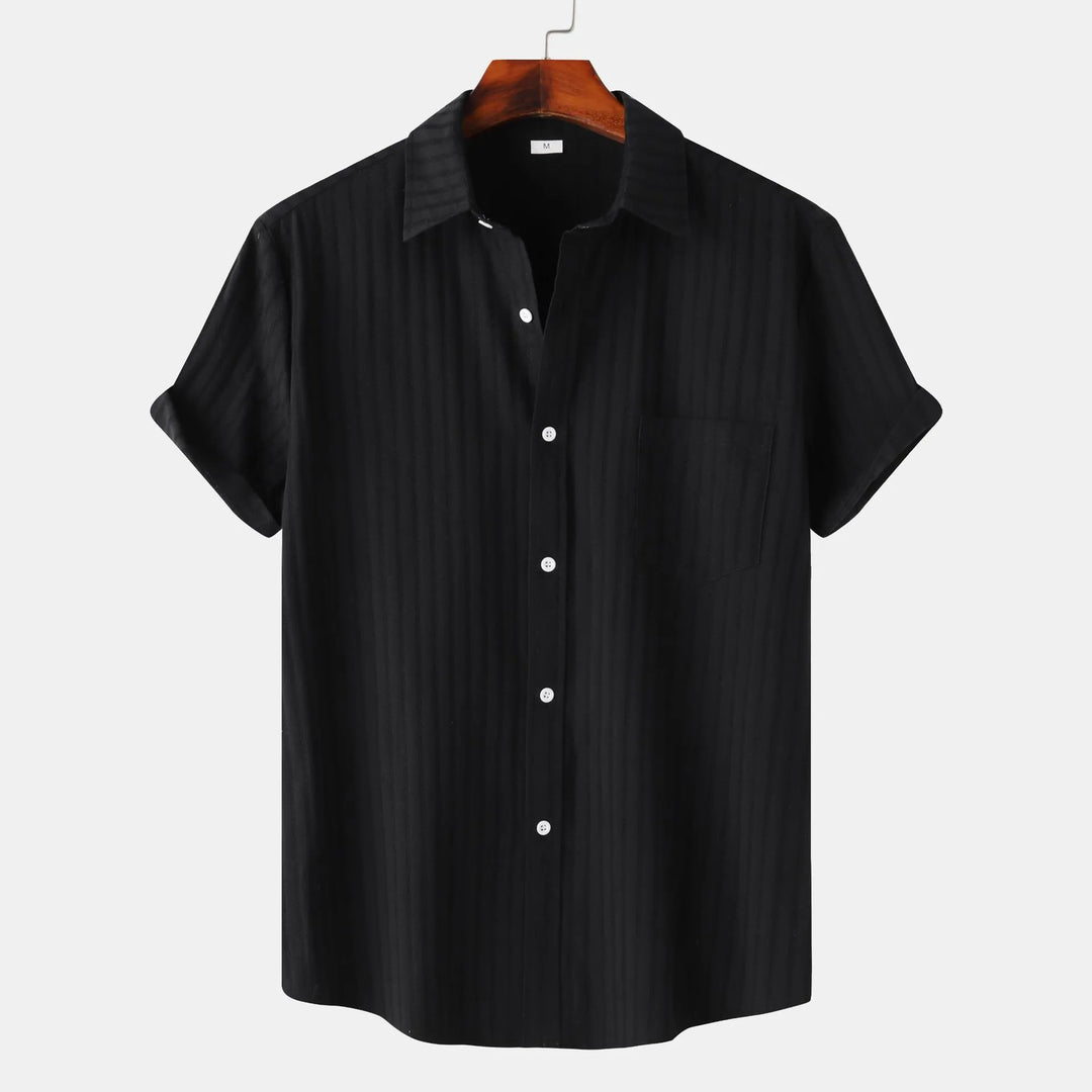 Men's Casual Short Sleeve Button Down Shirt