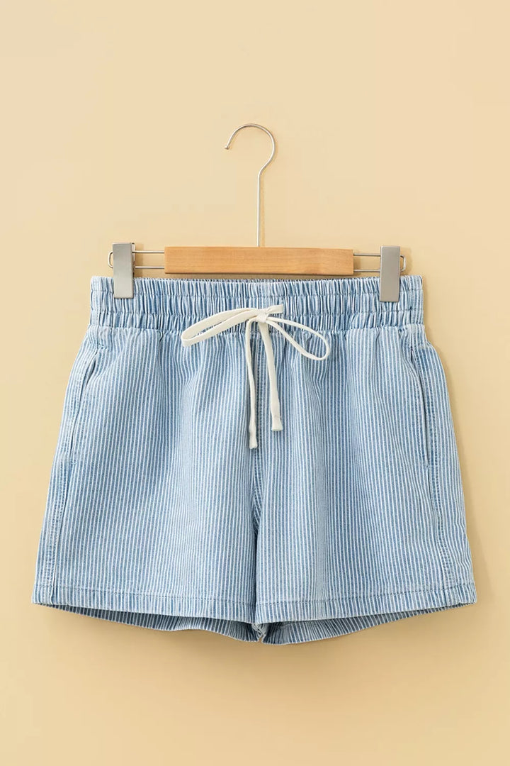 Drawstring Striped Shorts