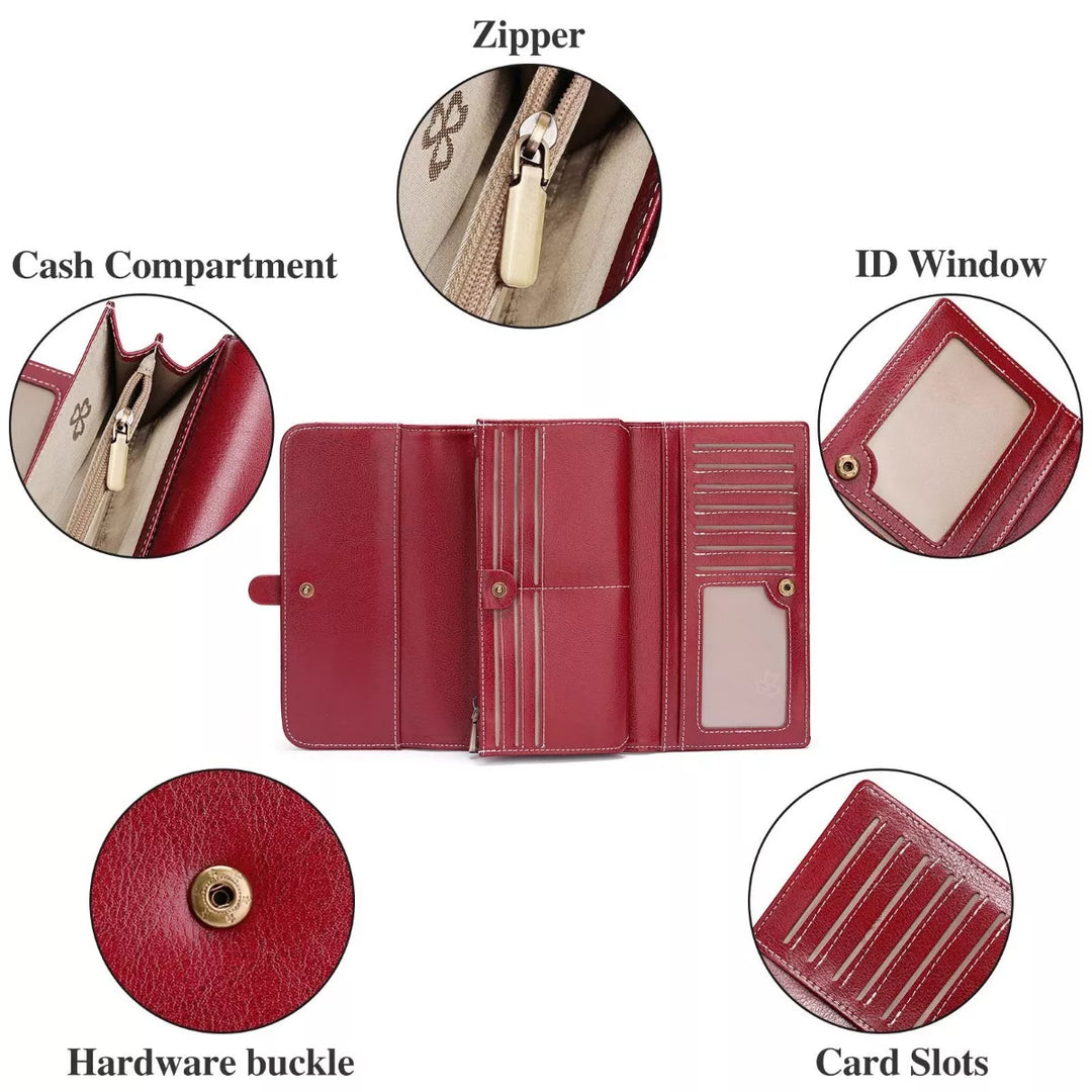 Leather Long Wallet