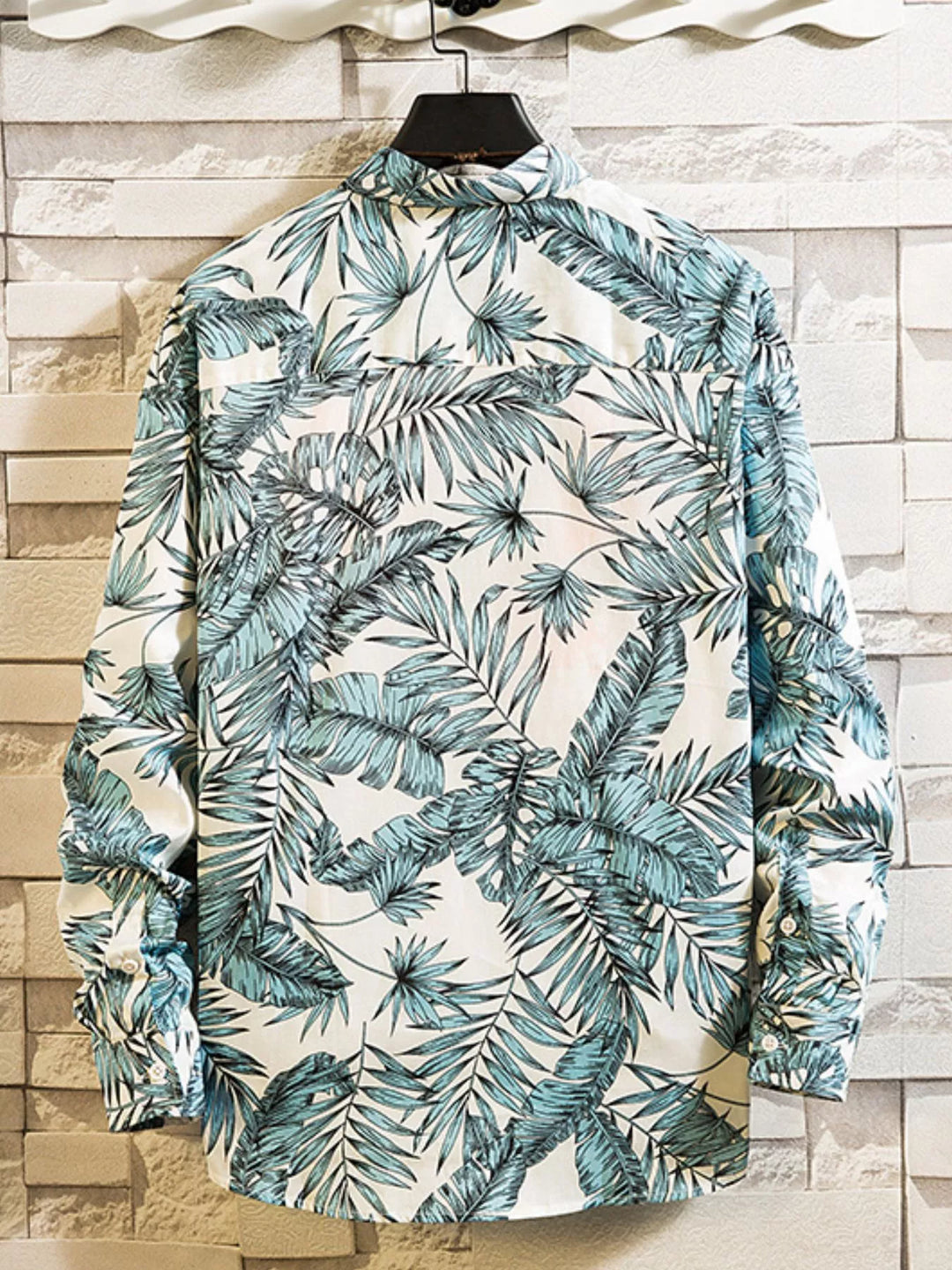 Men's Plus Size Printed Button Up Shirt