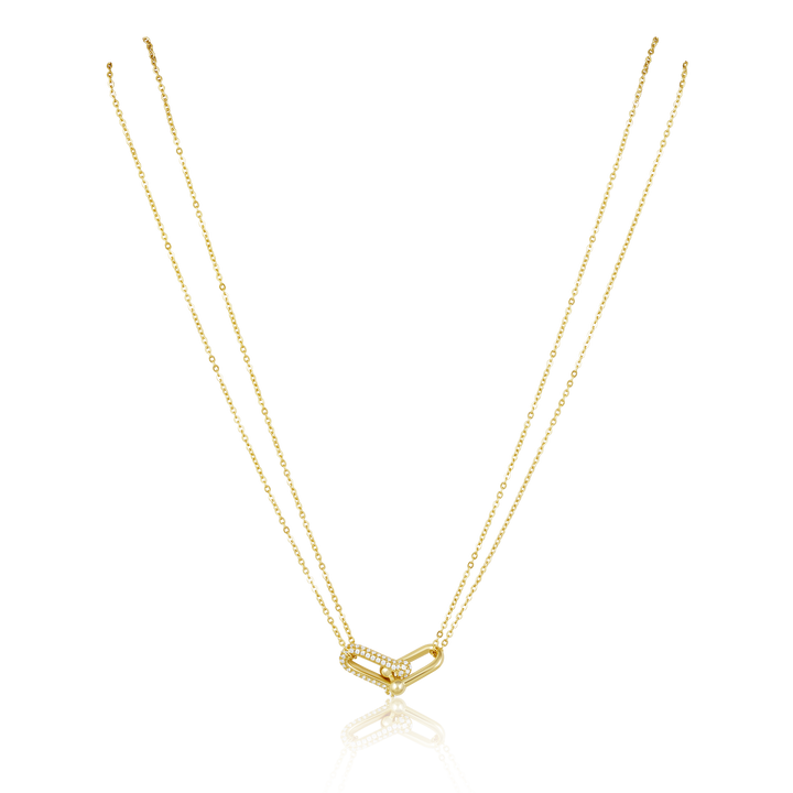 U Link Pave Necklace