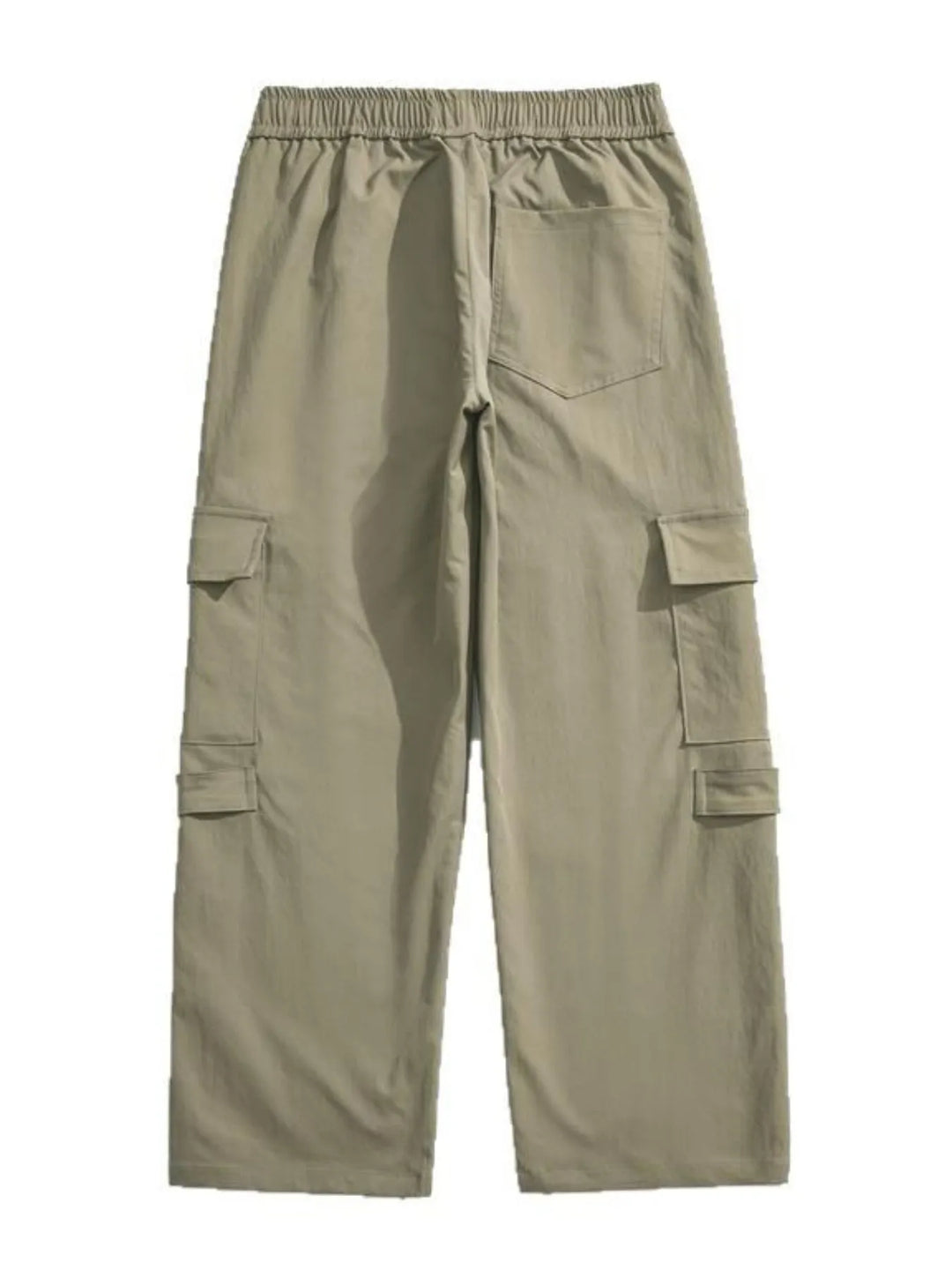 Men's Plus Size Multi-Pocket Cargo Utility Pants with Drawstring Waist