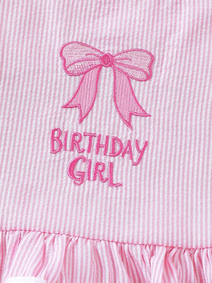 Children's Ruffled Hem Tank & Shorts Set