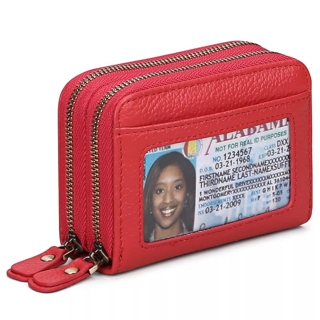 Leather Card Case with ID Window