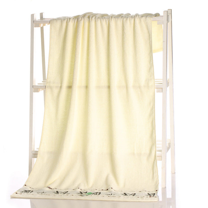Bamboo charcoal fiber bath towel