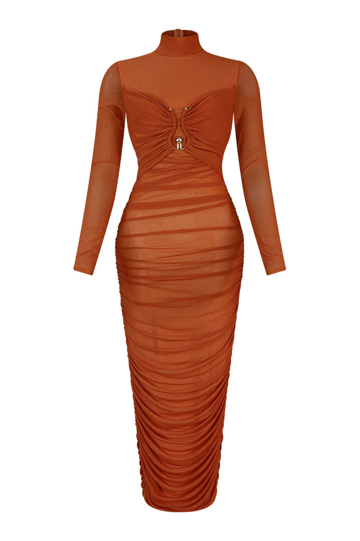 Over Velvet Mesh Dress