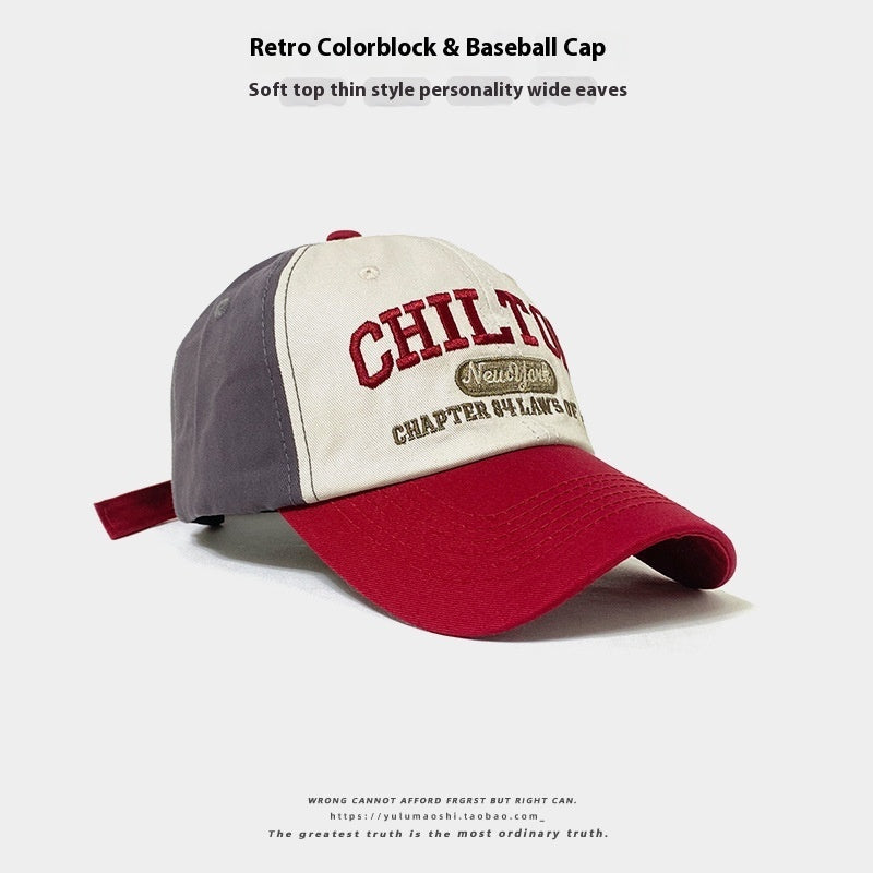 Retro Color Matching Baseball Cap Baby Boy And Girl Summer Sun Protection Hat