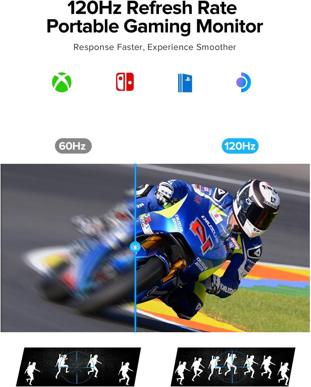 UPERFECT UTouch G16 15.6 Inch 120Hz Portable Gaming Monitor For Steam Deck Built-in 10800mAh Battery External Second Screen