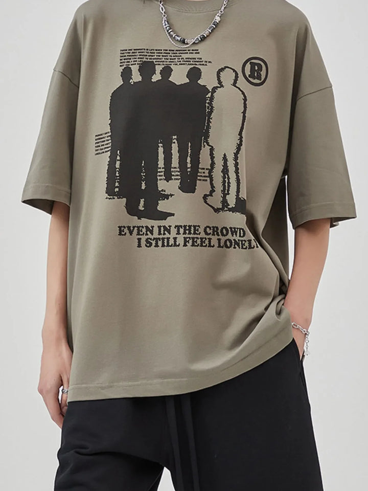 Men's Graphic Round Neck Short Sleeve T-Shirt