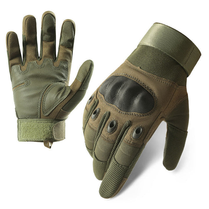 Men's Outdoor Protective Riding Sports Anti-slip Wear-resistant Full Finger Gloves