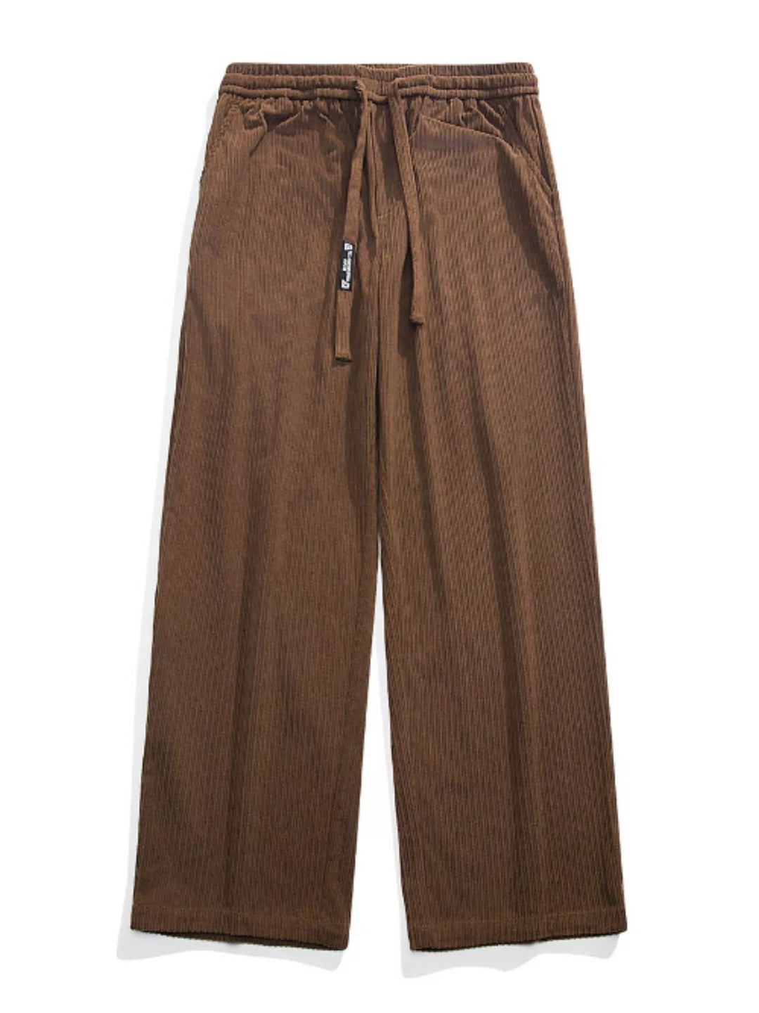 Men's Plus Size Corduroy Wide Leg Drawstring Pants