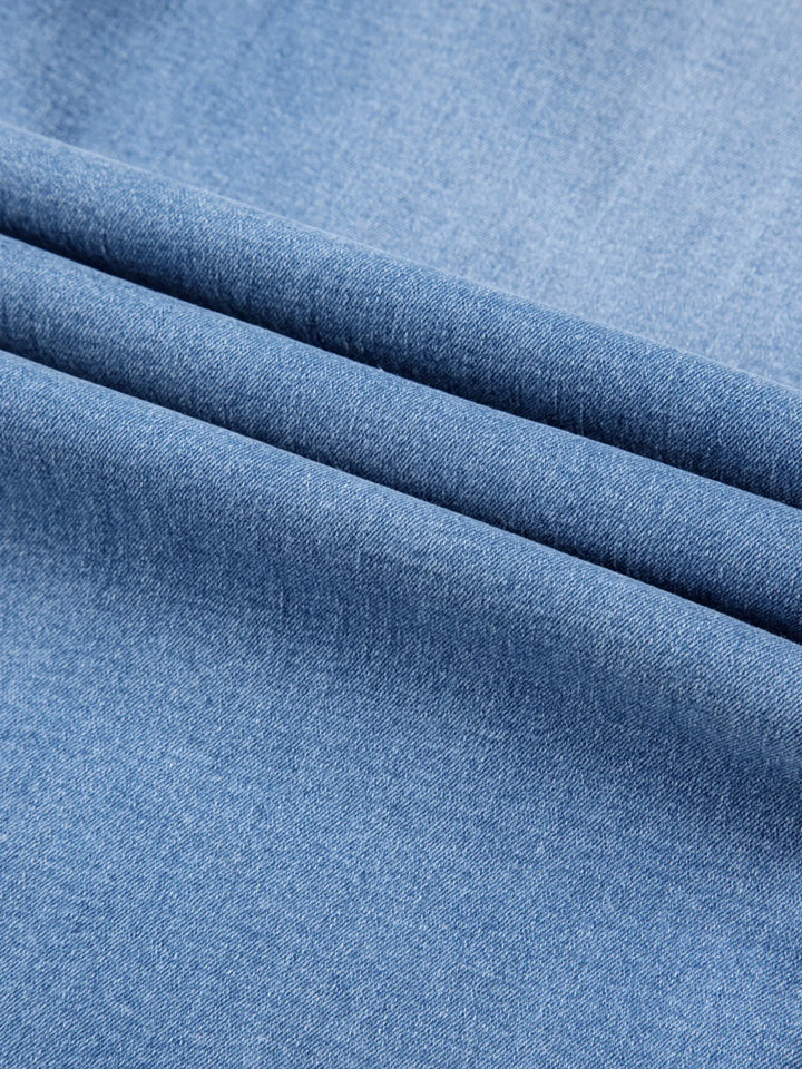 High Waist Wide Leg Washed Jeans