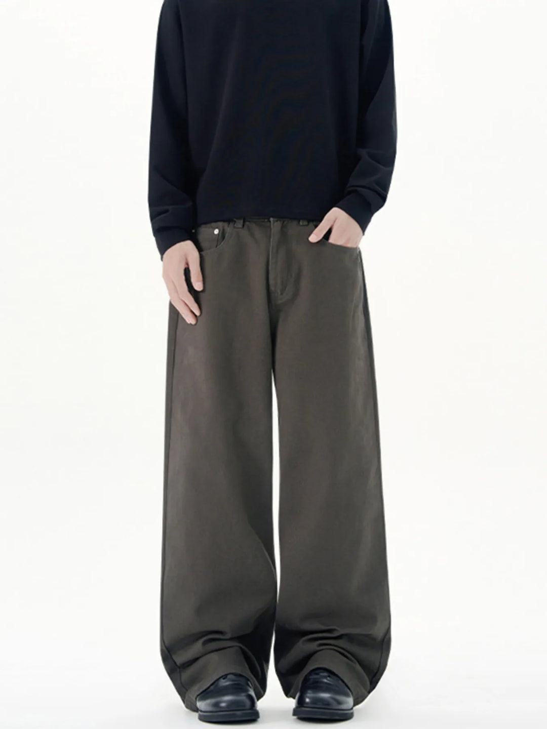 Men's Full Size Wide-Leg Pants Plus Size