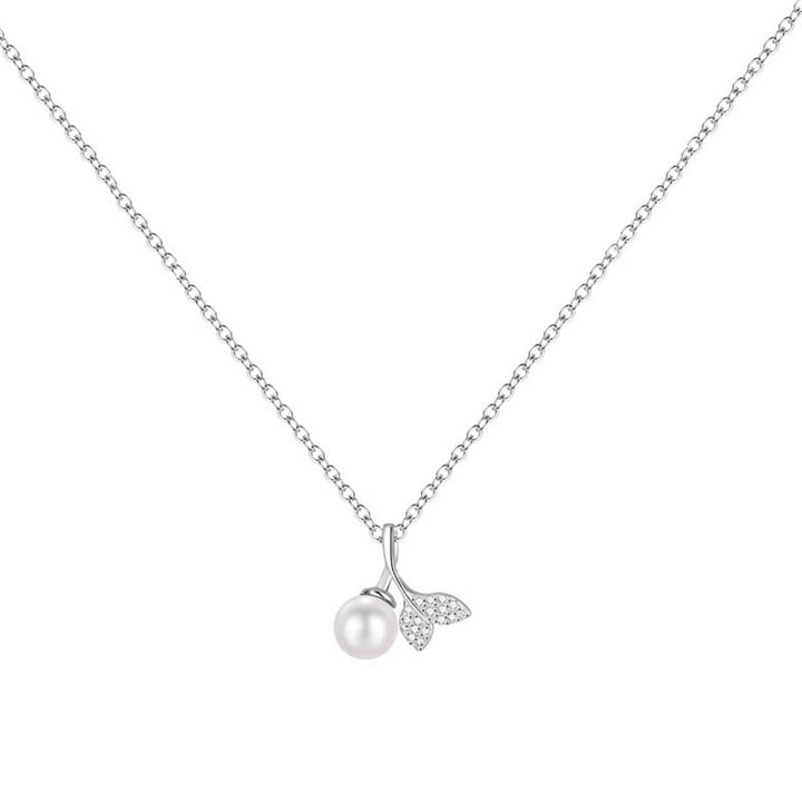 Pearl Mermaid Tail Pendant Necklace