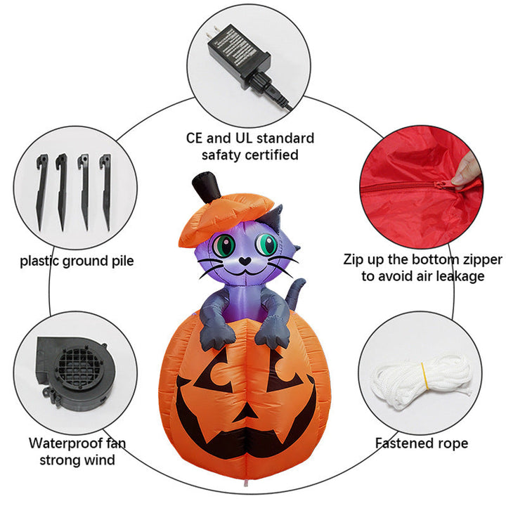 Halloween Inflatable Cartoon Cat Decoration