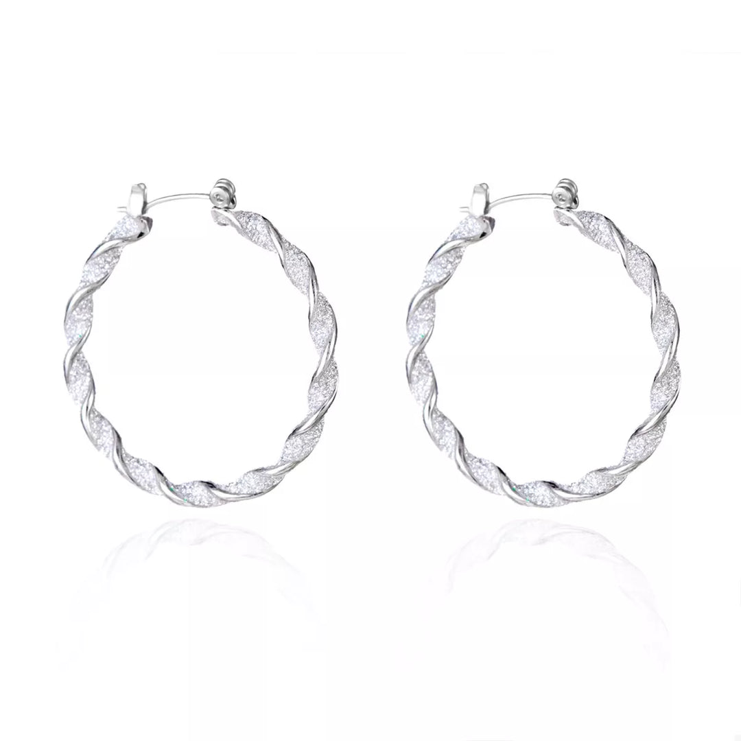 Christmas Twisted Hoop Earrings