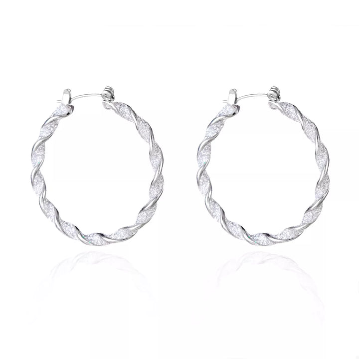Christmas Twisted Hoop Earrings