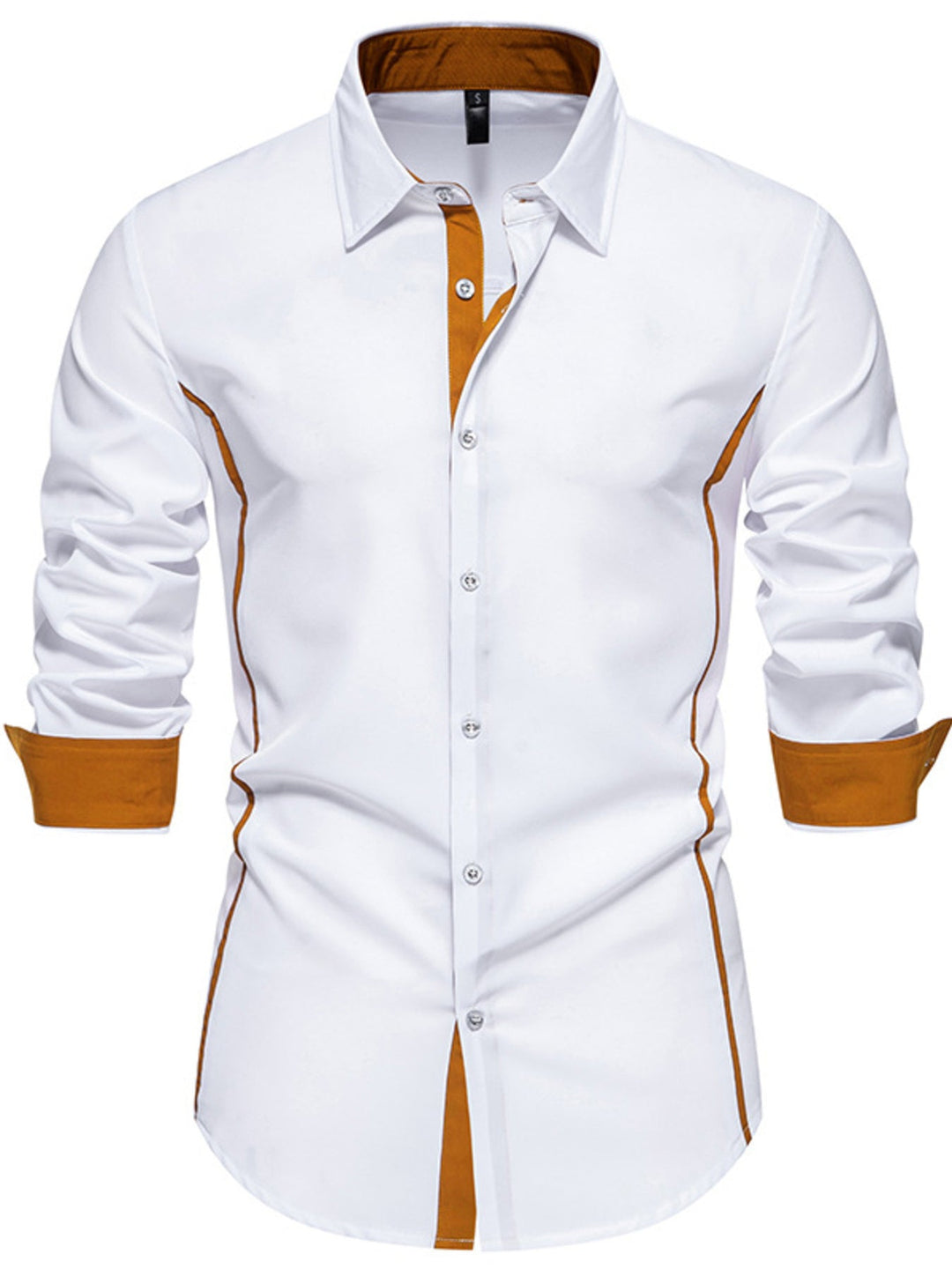 Men's Contrast Trim Button-Down Shirt