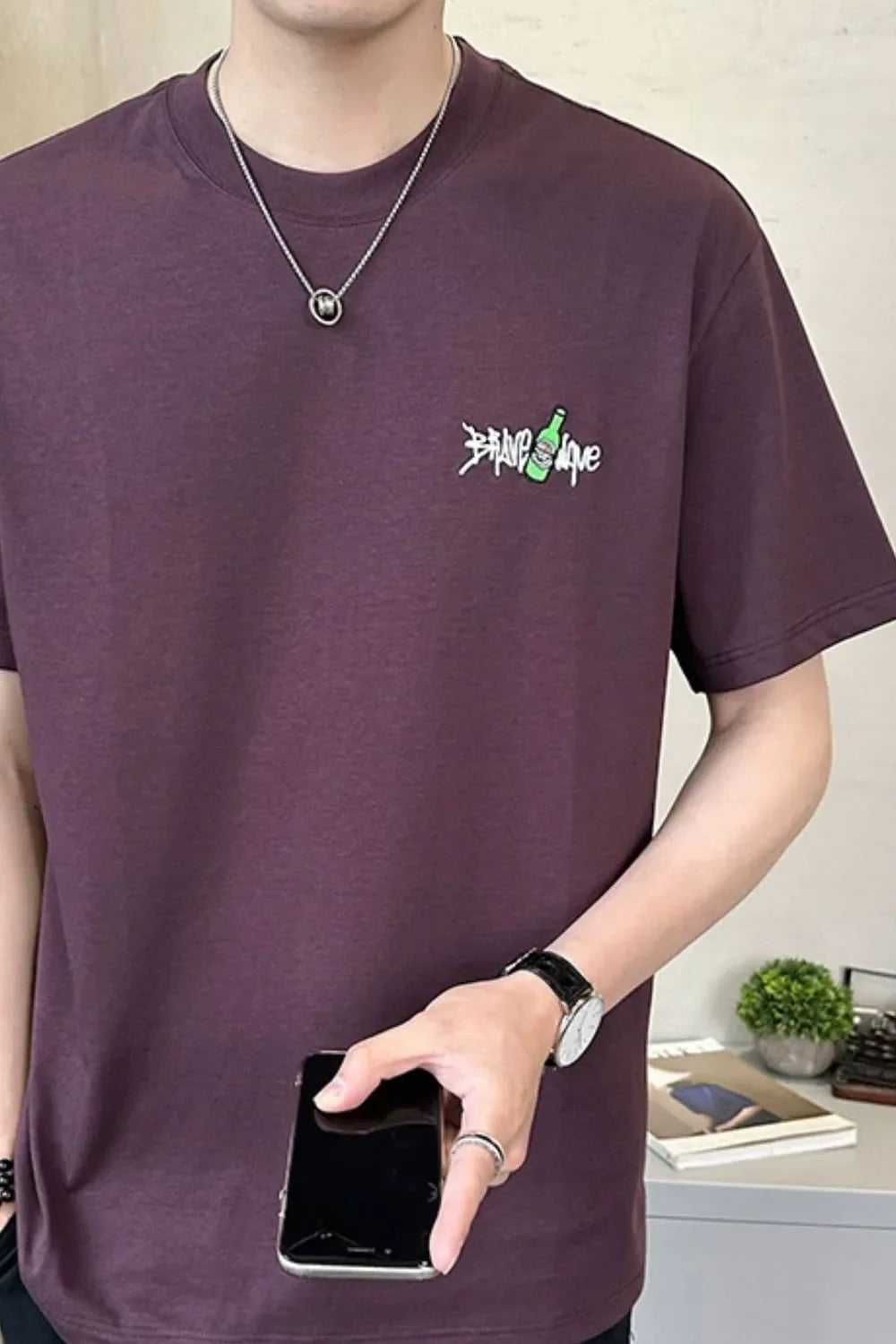 Men's Plus Size Graphic Round Neck Short Sleeve T-Shirt