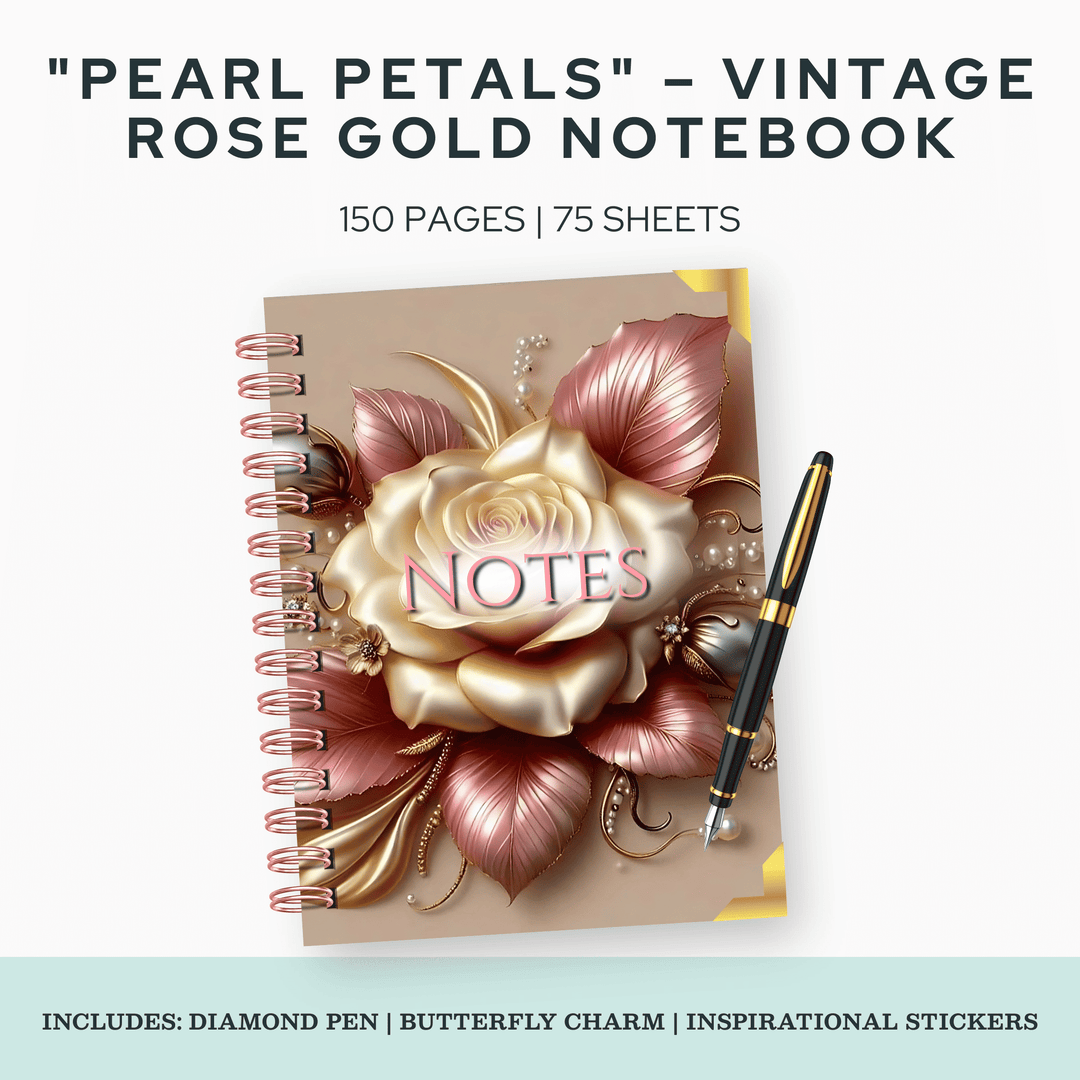 Pearl Petals Notebook - 8x10"