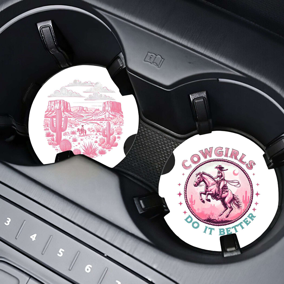 Cowgirls Do It Better Car Coaster Set (2-Pack)