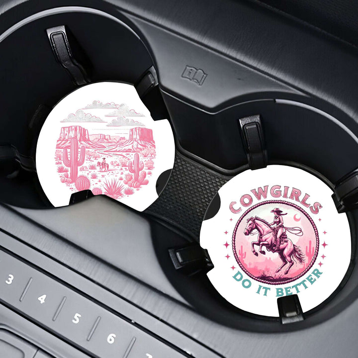 Cowgirls Do It Better Car Coaster Set (2-Pack)