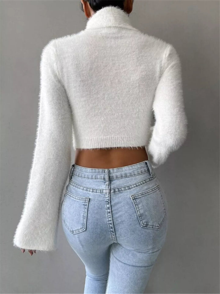 Turtleneck Flare Sleeve Sweater