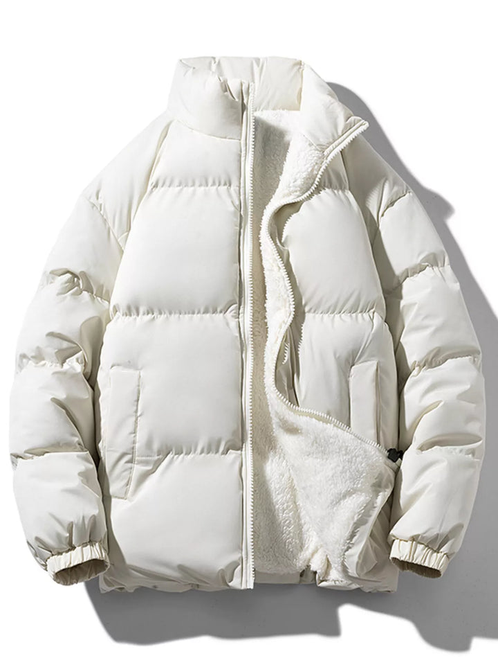 Men's Plus Size Zip Up Sherpa Lined Puffer Jacket
