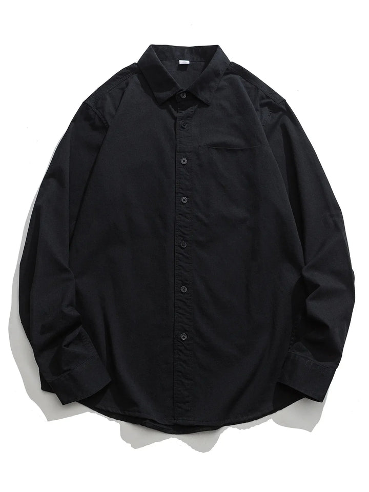 Men's Plus Size Casual Long Sleeve Shirt