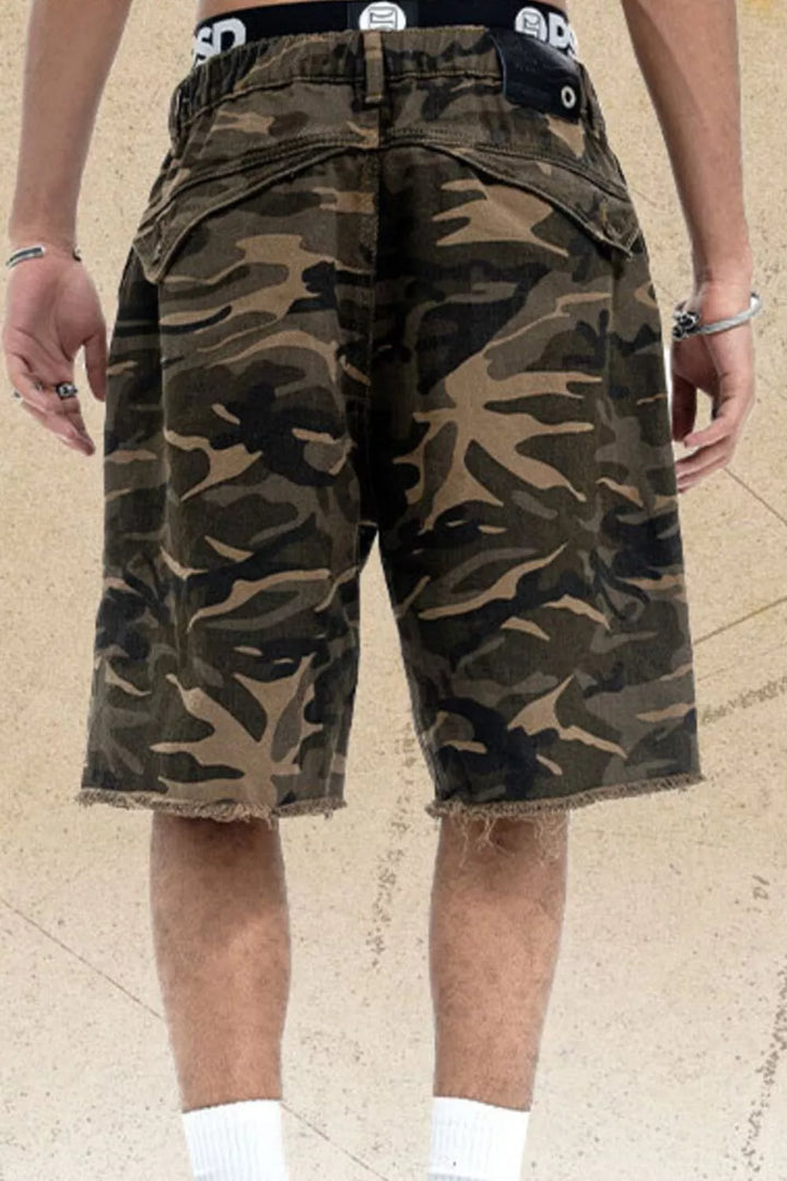Men's Raw Hem Relaxed Fit Shorts