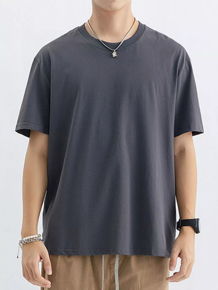 Men's Plus Size Casual Crew Neck T-Shirt