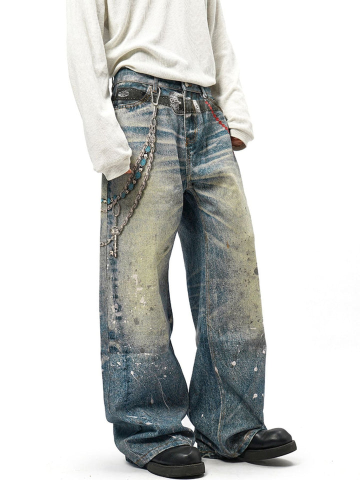 Men's Full Size Wide Leg Jeans Plus Size
