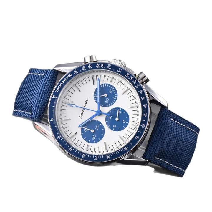 Business Mens 6-Hand Leather-Band Multi-Function Quartz Watch