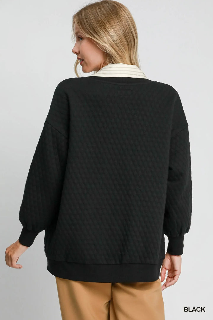 Umgee Button-Up Jacquard Cardigan