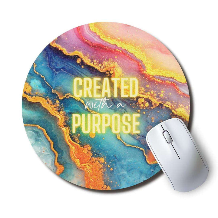 Created With a Purpose — SoulScript Circle Mouse Pad