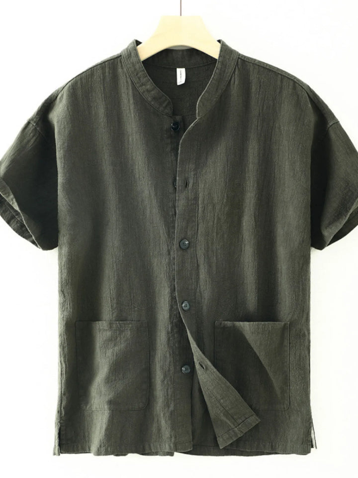 Men's Plus Size Button Up Short Sleeve Shirt