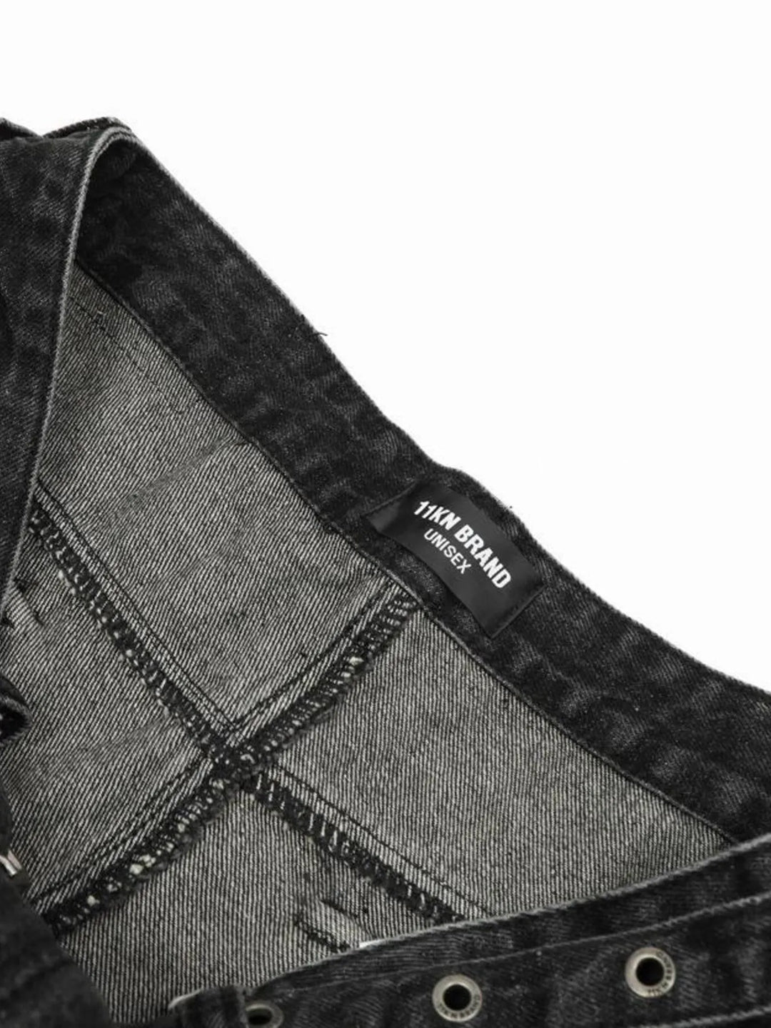 Men's Distressed Cargo Wide Leg Jeans