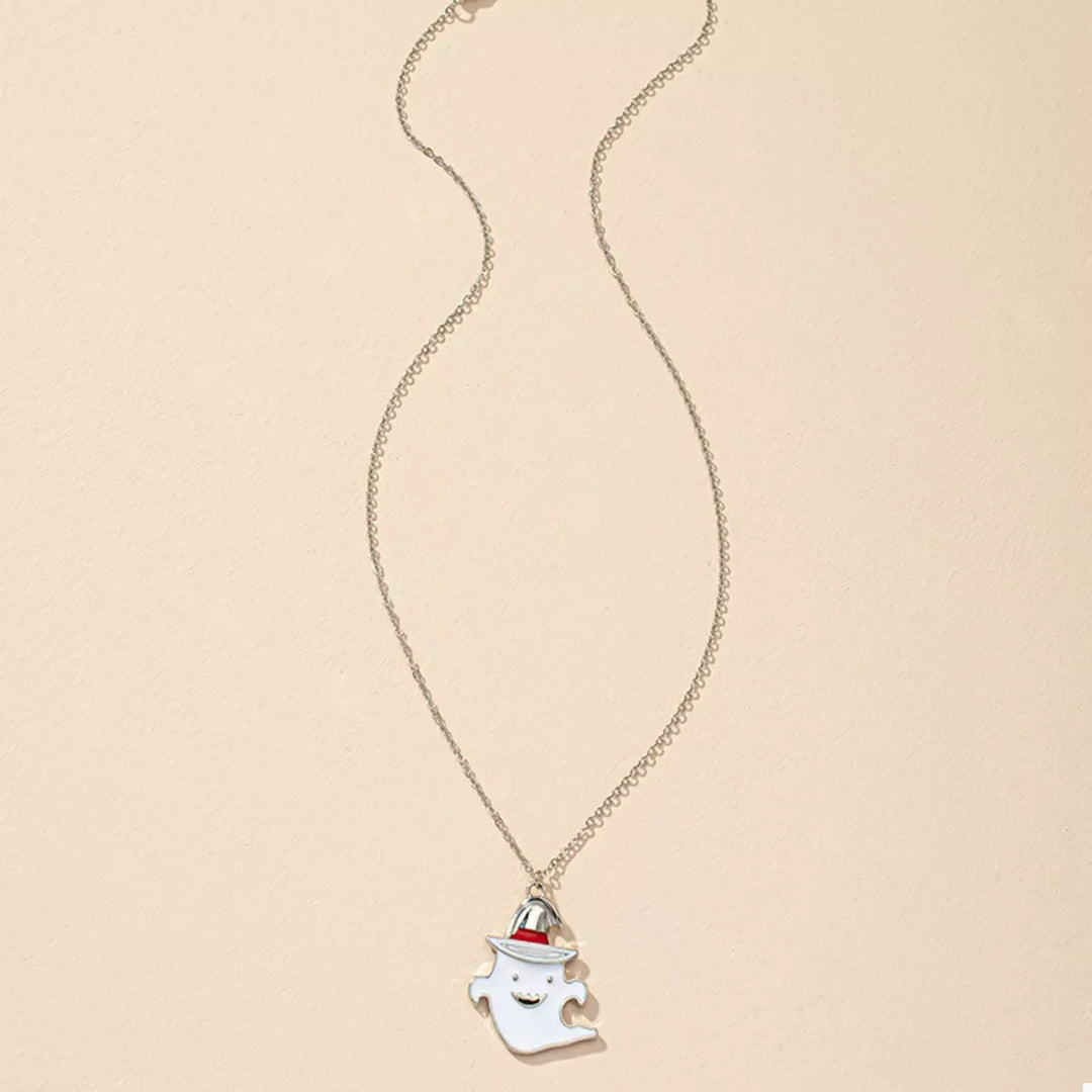 Halloween Cute Ghost Pendant Necklace