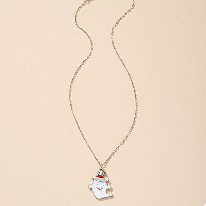Halloween Cute Ghost Pendant Necklace