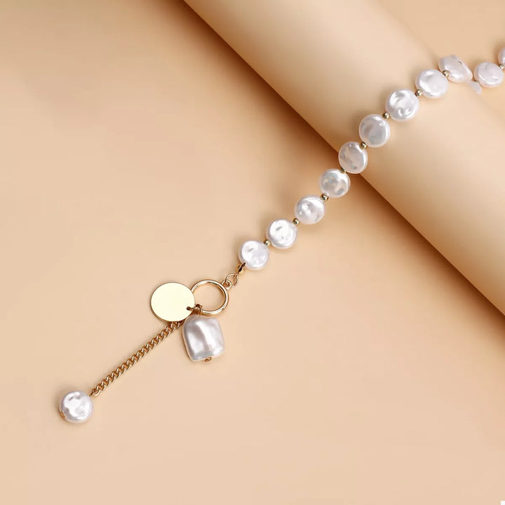 18K Gold-Plated Pearl Drop Necklace