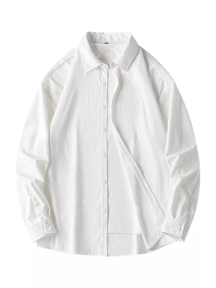 Men's Casual Corduroy Button-Down Shirt