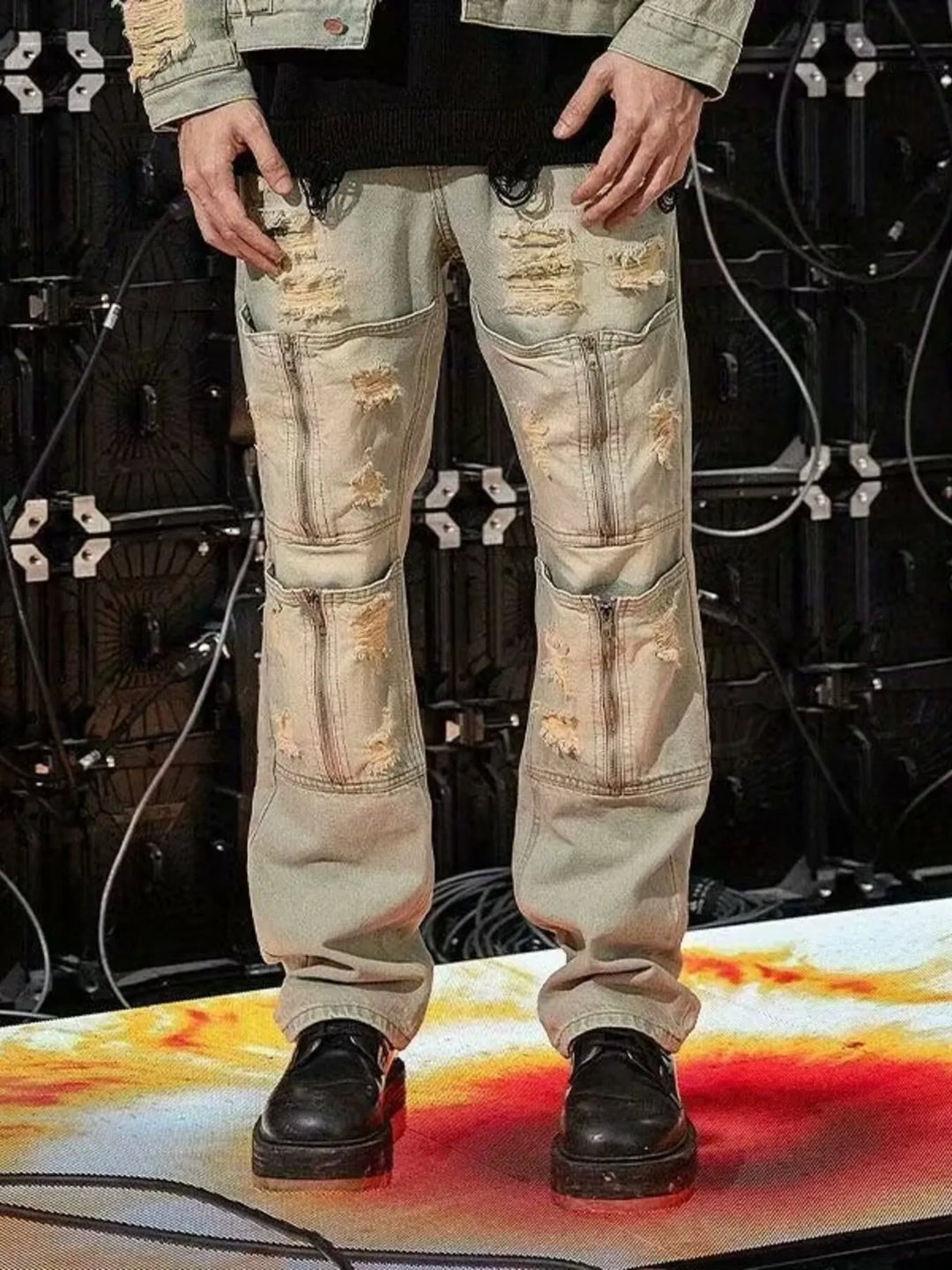 Men's Distressed Loose Fit Jeans
