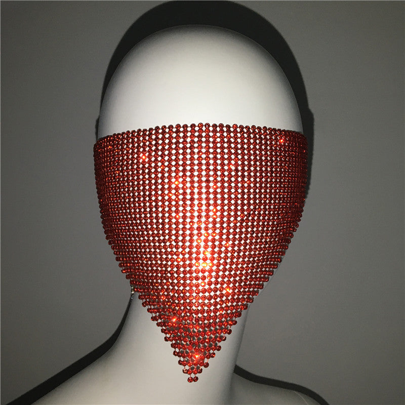 Personality Trend Accessories Rhinestone Mask